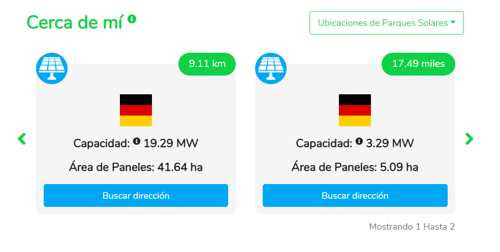 Parques solares cerca de mí